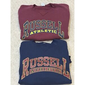 vintage russell spell out crewneck Sweatshirt Size 2XL